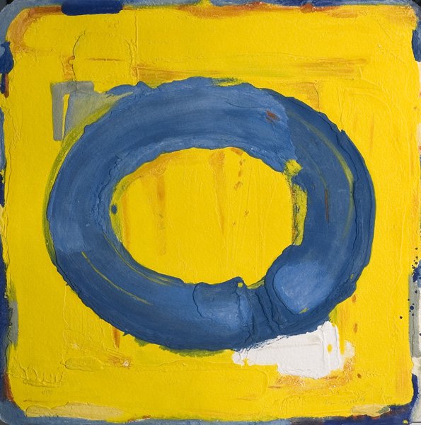 Blauwe cirkel / geel