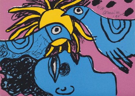 L'oiseau bleu avec Tête