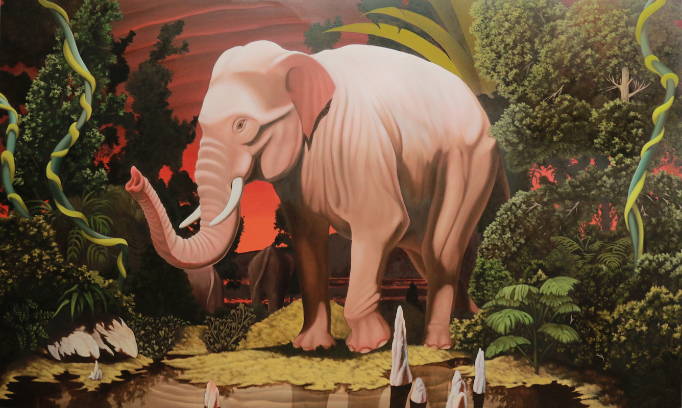 They told what it should be - oil on canvas - 2025 - 300 × 180 cms
